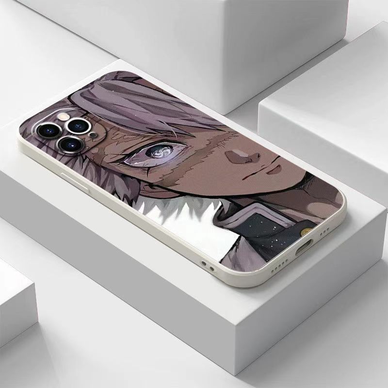 Demon Slayerr Transparent Silicone Case - Kyoujurou/Sanemi/Muichirou Design, Shockproof & Scratch - Resistant for iPhone