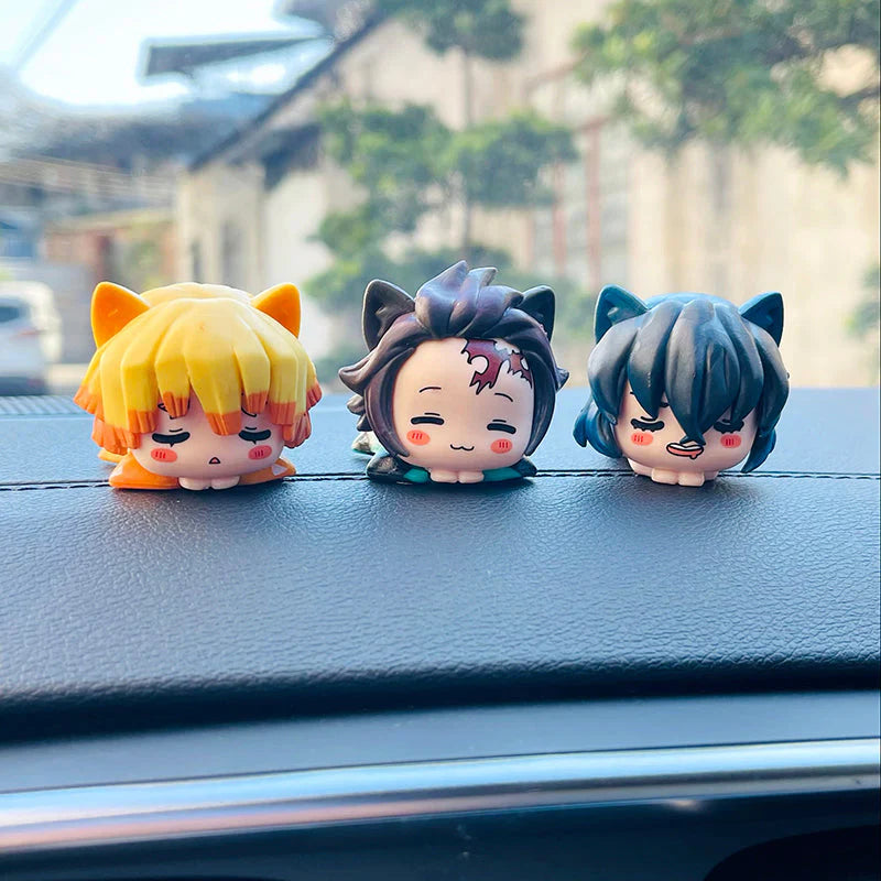 Demon Slayerr Kamado Tanjirou 3 - Pose Car Dashboard Figures - Sitting/Sleeping/Standing Anime Decor
