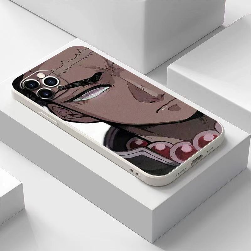 Demon Slayerr Transparent Silicone Case - Kyoujurou/Sanemi/Muichirou Design, Shockproof & Scratch - Resistant for iPhone
