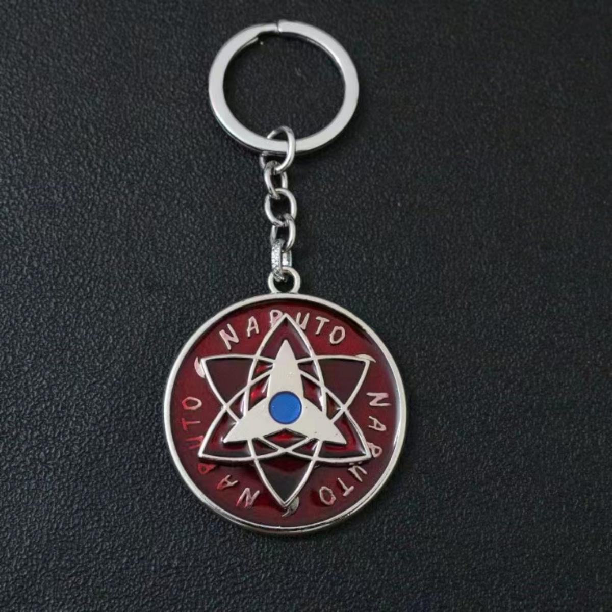 Narutoo Sharingan Rotatable Keychain - Spinning Eye Design Accessory with Detachable Charm