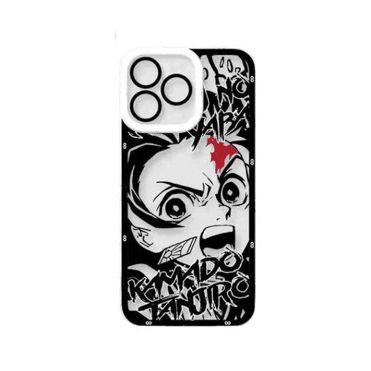 Demon Slayerr Transparent Silicone Case - Tanjirou/Mitsuri/Muichirou Design, Shockproof & Scratch - Resistant for iPhone