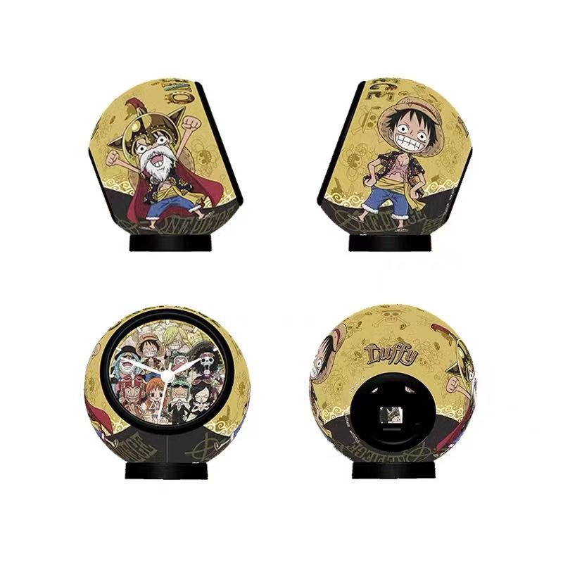 One Piecee Luffy 3D Puzzle Clock - DIY Creative Timepiece, Exquisite Decor for Anime Rooms KC1011