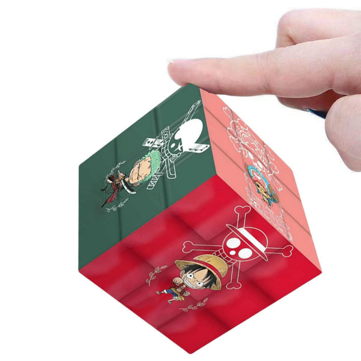 One Piecee Luffy/Zoro/Nami 3x3 Creative Rubik's Cube - Anime Puzzle Toy Gift Set