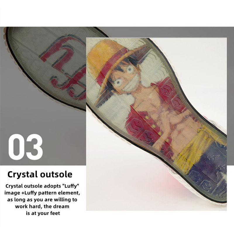 One Piecee Luffy Stylish Canvas Shoes - Comfortable Breathable Anime Footwear