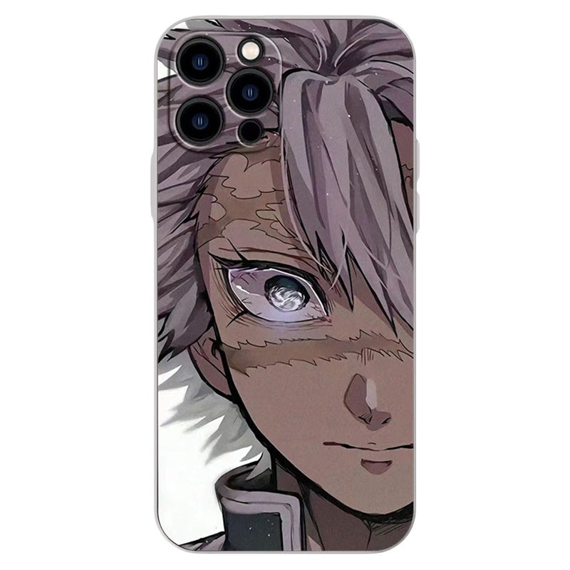Demon Slayerr Transparent Silicone Case - Kyoujurou/Sanemi/Muichirou Design, Shockproof & Scratch - Resistant for iPhone