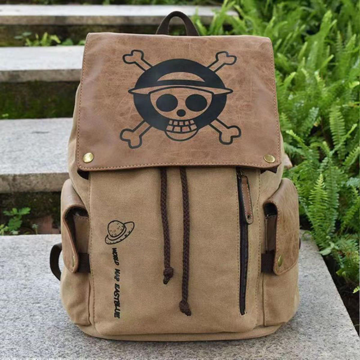 Anime Oversized Sturdy Backpack - Large Capacity, One Piece/Naruto/Demon Slayer/Attack on Titan/Tokyo Ghoul Merch, for School, Travel, Work physical object