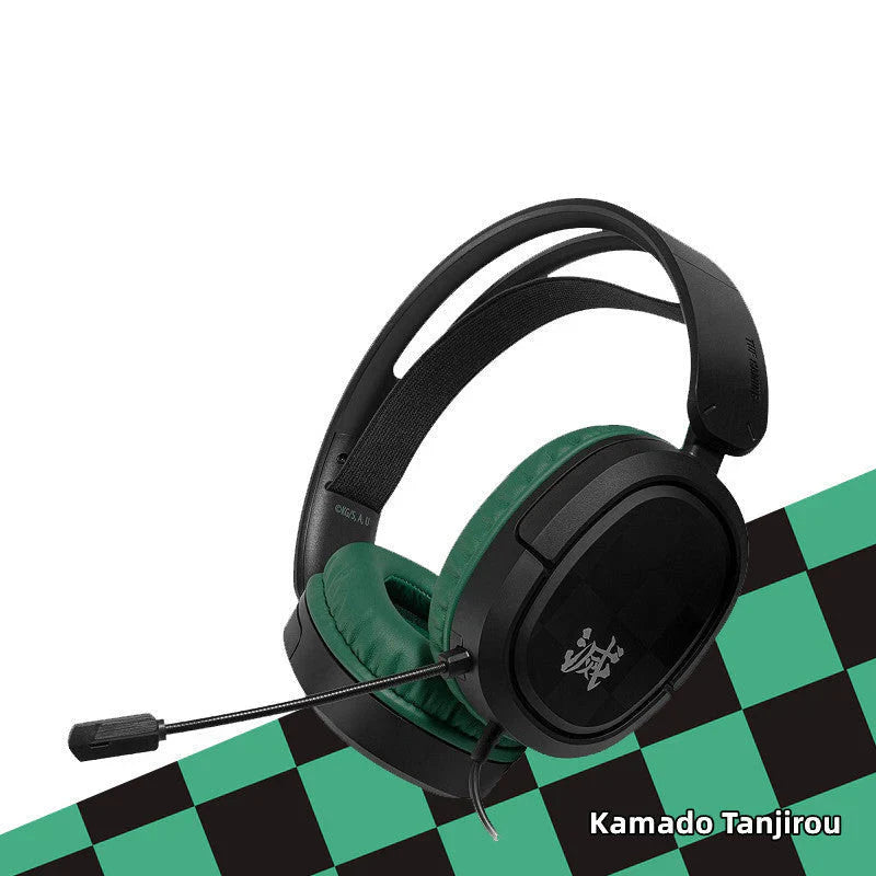 Demon Slayer Kamado Tanjirou/Kamado Nezuko Headset - Over-Ear Gaming Headphones