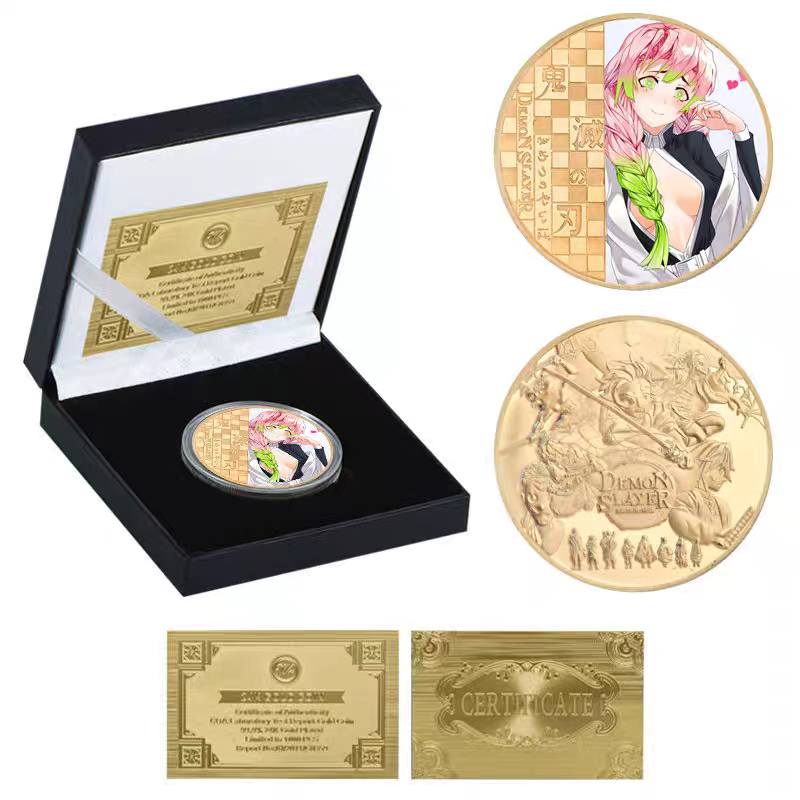 Demon Slayerr Tanjirou 24K Gold Plated Official Bank Coins - Limited Edition Commemorative Collection