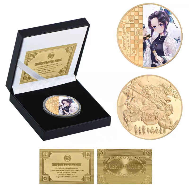 Demon Slayerr Tanjirou 24K Gold Plated Official Bank Coins - Limited Edition Commemorative Collection
