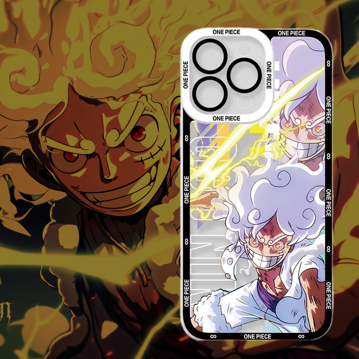 Luffy/Zoro Intense Combat iPhone silicone crash-resistant phone case