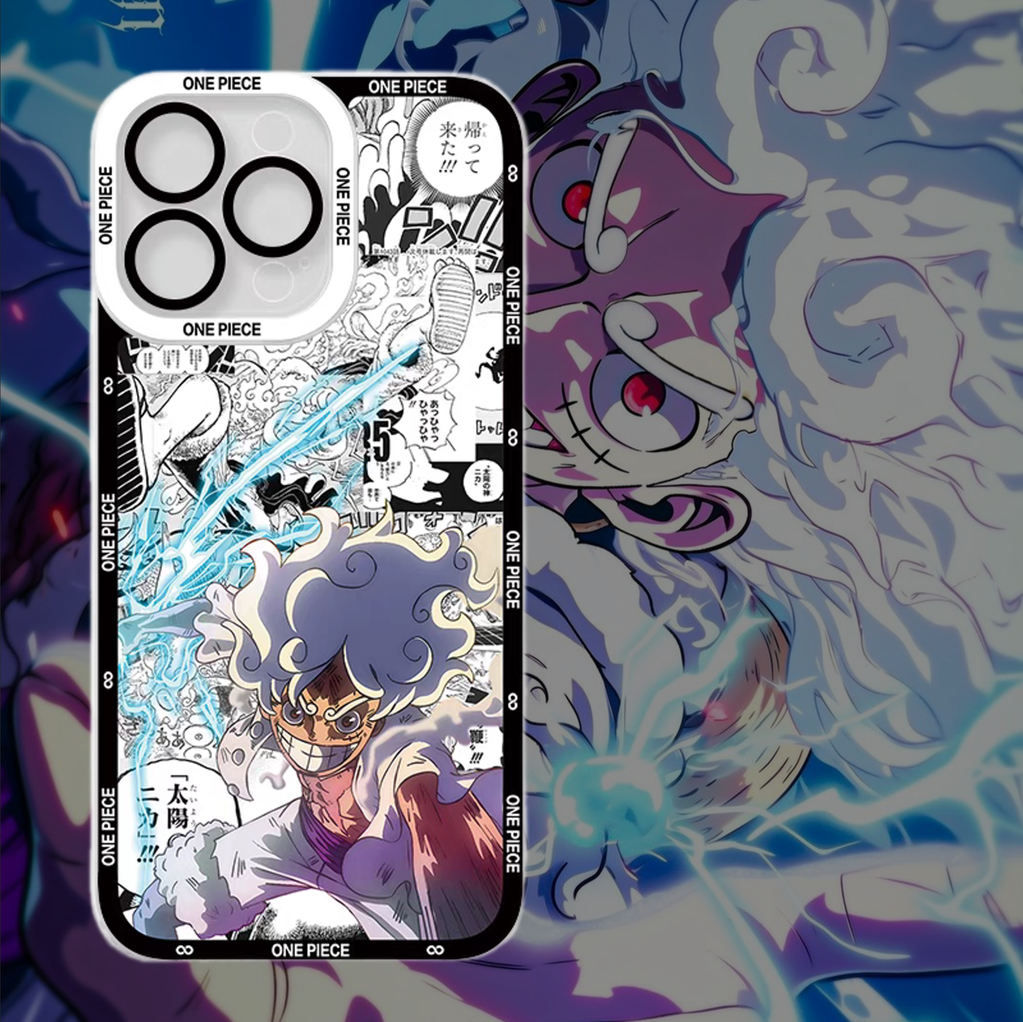 Luffy/Zoro Intense Combat iPhone silicone crash-resistant phone case