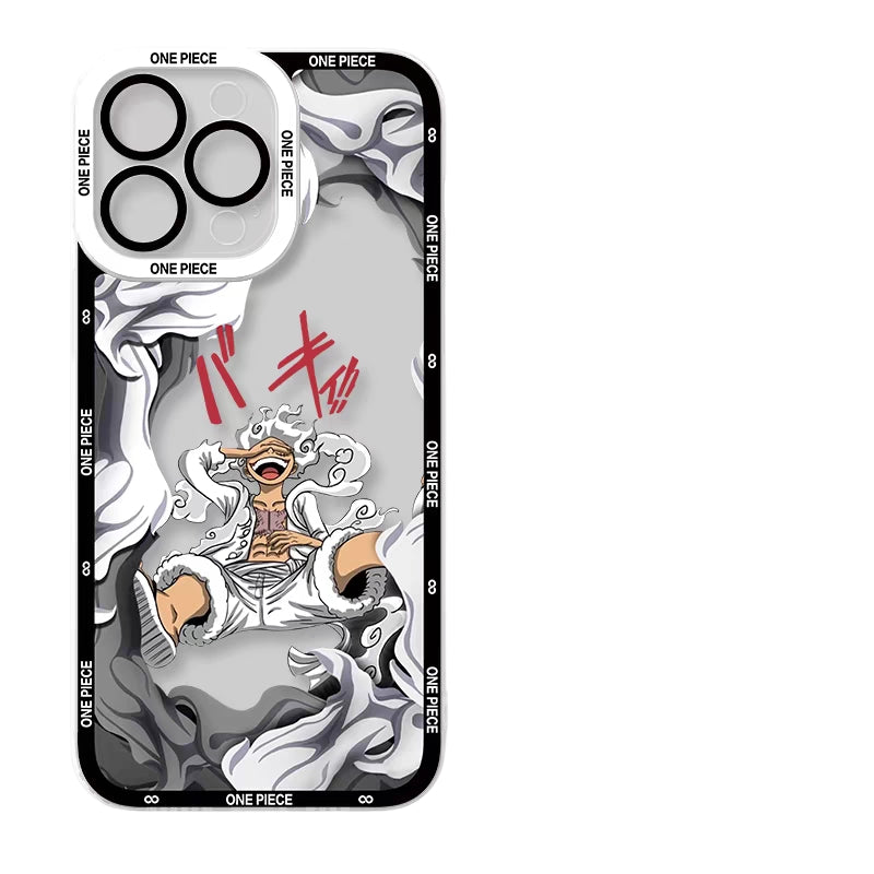 Luffy/Zoro Intense Combat iPhone silicone crash-resistant phone case