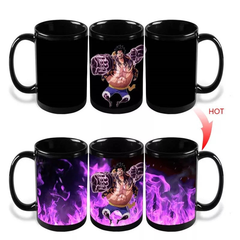 One Piece Heat-Changing Mug - Ceramic, Anime Design, Hot Beverage Cup