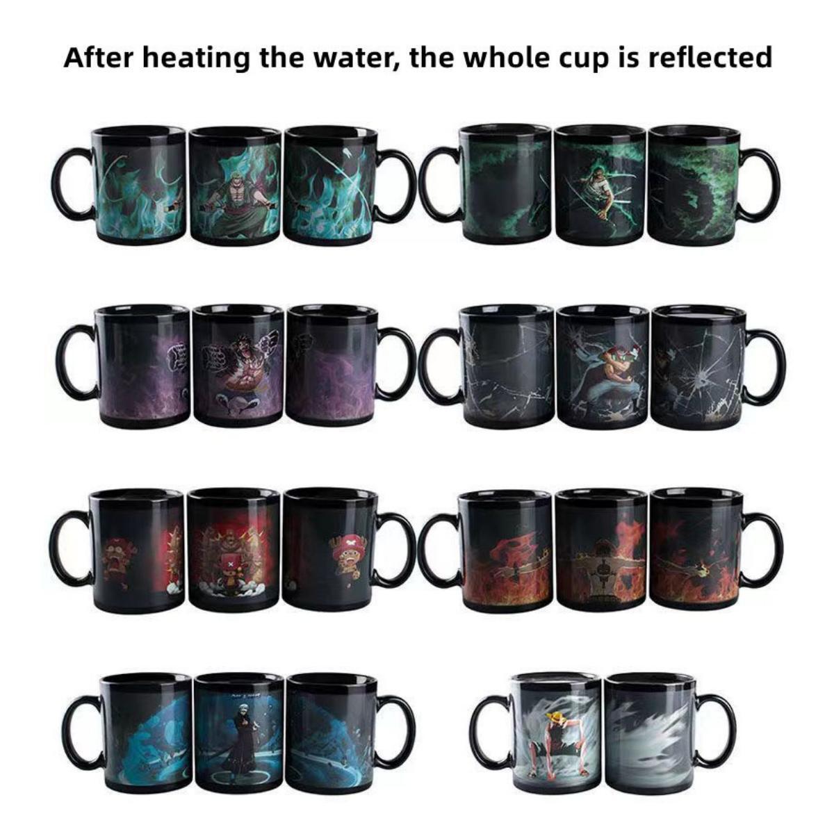 One Piece Heat-Changing Mug - Ceramic, Anime Print, Hot Drink Cup