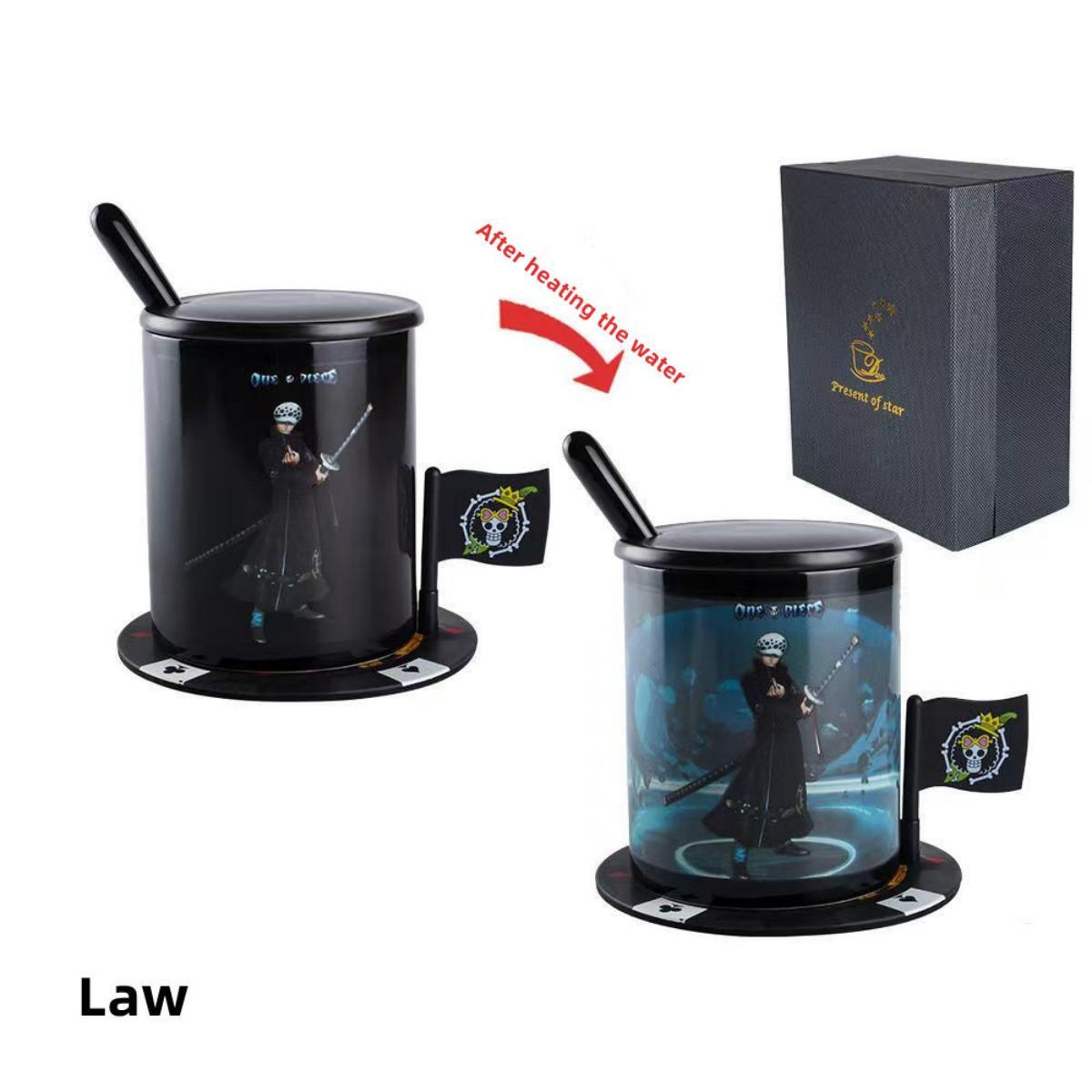 One Piece Law Heat-Changing Mug - Ceramic, Anime Print, Hot Drink Cup