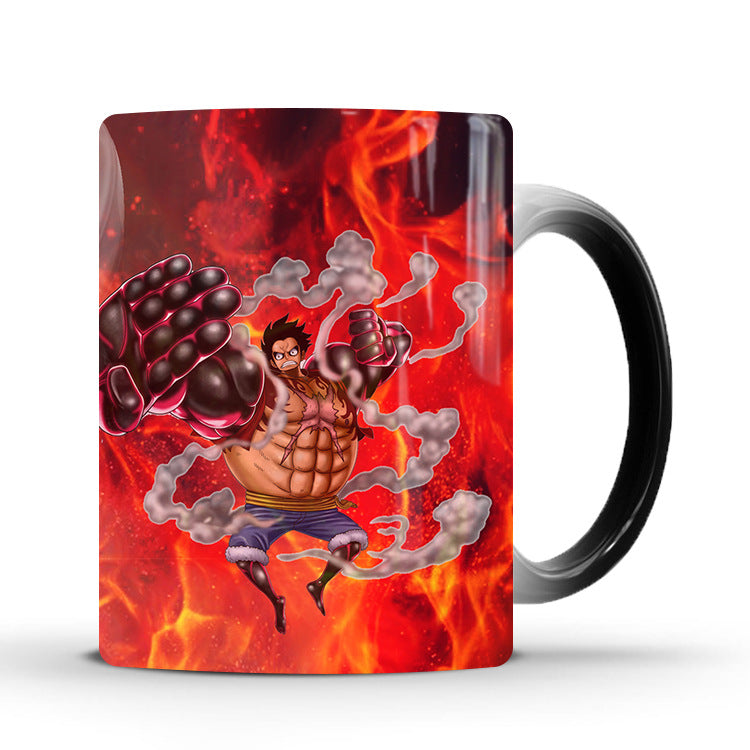One Piece Luffy/Zoro/Chopper Heat-Changing Mug - Ceramic, Anime Design, Hot Beverage Cup