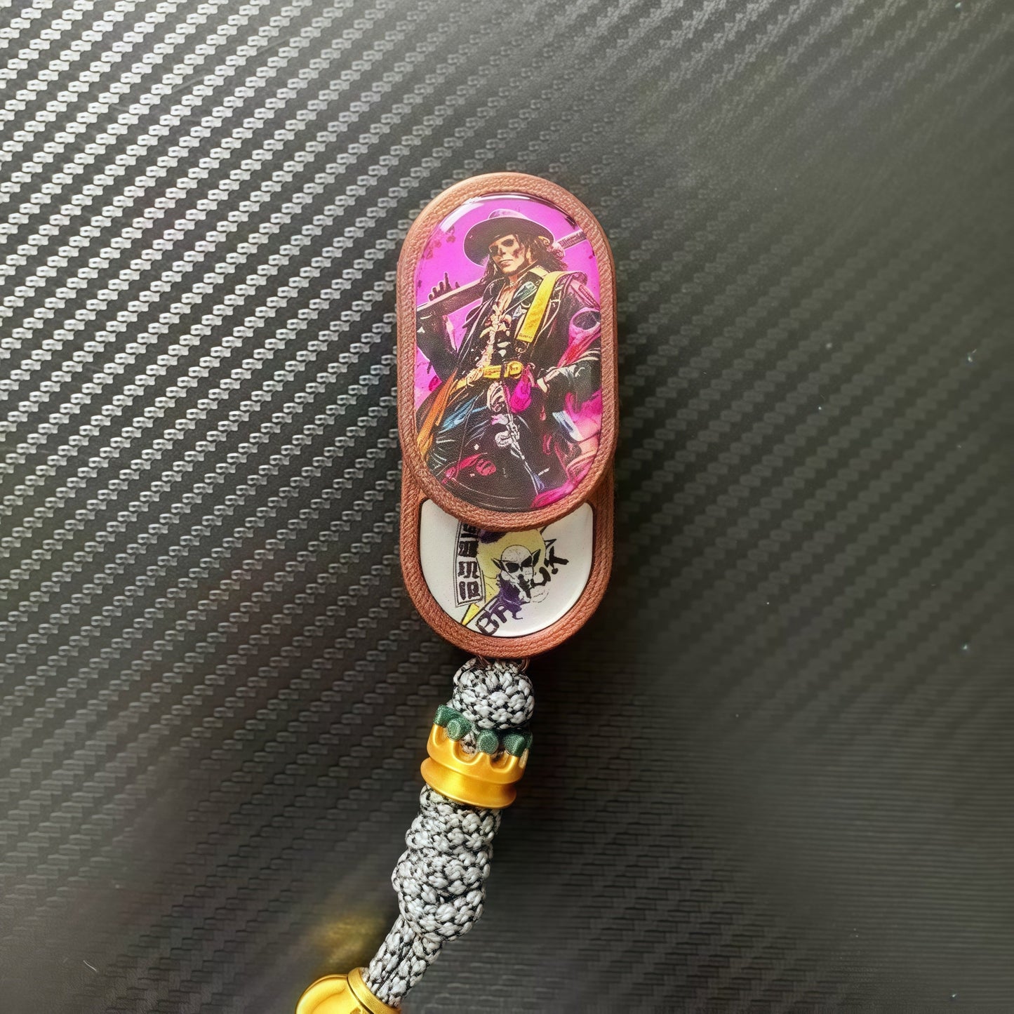 One Piece Luffy/Zoro/Ace Spinnable EDC Push Cards - Anime Stress Relievers, Rotating Design, Pocket-Sized