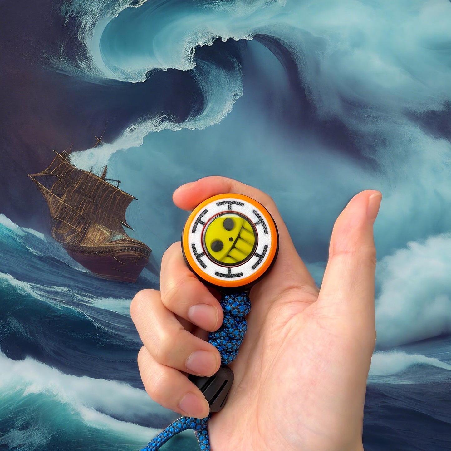 One Piece Luffy/Zoro/Ace Spinnable EDC Push Cards - Anime Stress Relievers, Rotating Design, Pocket-Sized