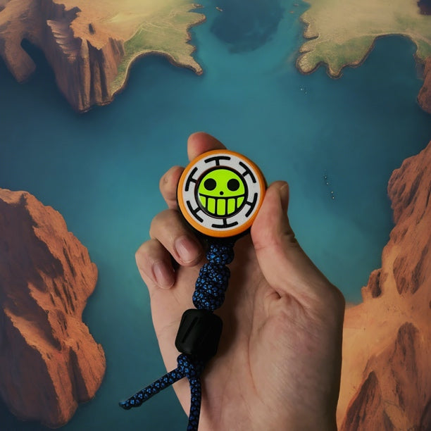 One Piece Luffy/Zoro/Ace Spinnable EDC Push Cards - Anime Stress Relievers, Rotating Design, Pocket-Sized