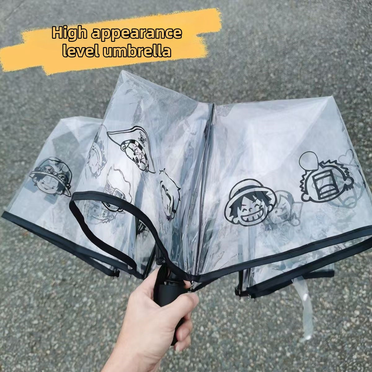 One Piece Luffy/Zoro Transparent Umbrella - Straw Hat Crew Design