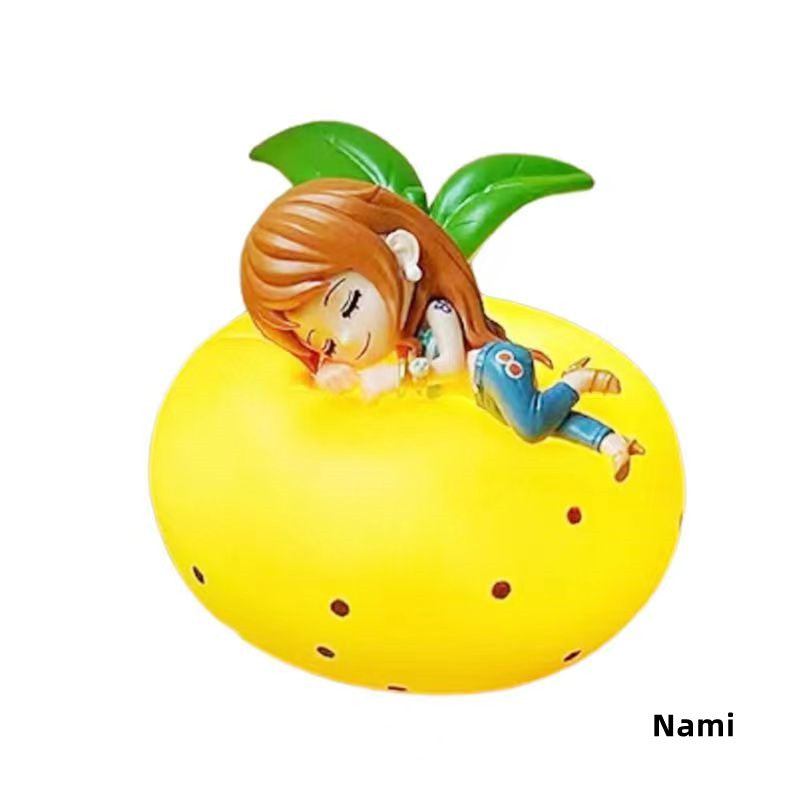 One Piece Straw Hat Crew Night Light - Luffy/Zoro/Nami/Sanji, Cute Cartoon, USB-Powered, Dimmable Bedside Lamp.
