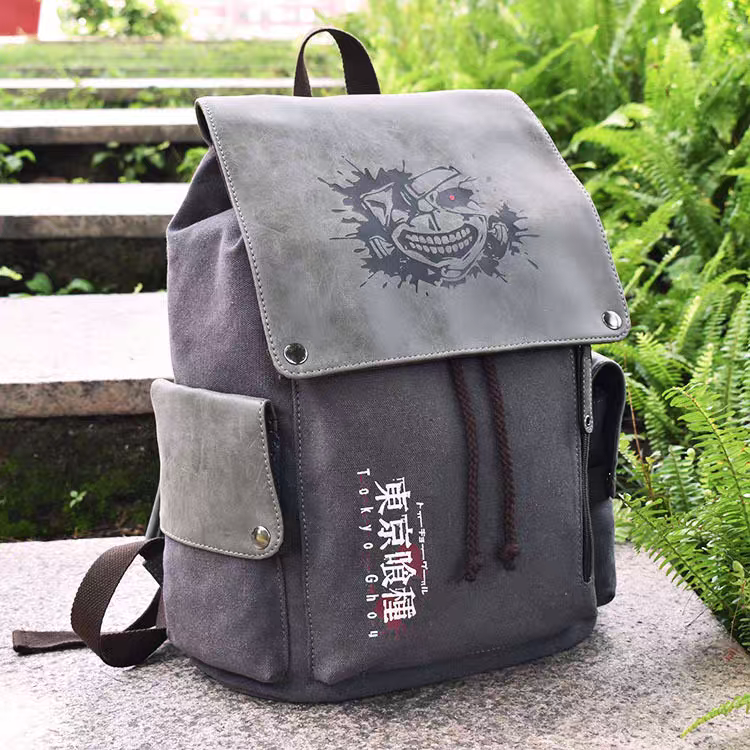 Anime Oversized Sturdy Backpack - Large Capacity, One Piece/Naruto/Demon Slayer/Attack on Titan/Tokyo Ghoul Merch, for School, Travel, Work