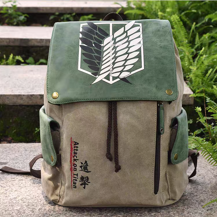 Anime Oversized Sturdy Backpack - Large Capacity, One Piece/Naruto/Demon Slayer/Attack on Titan/Tokyo Ghoul Merch, for School, Travel, Work