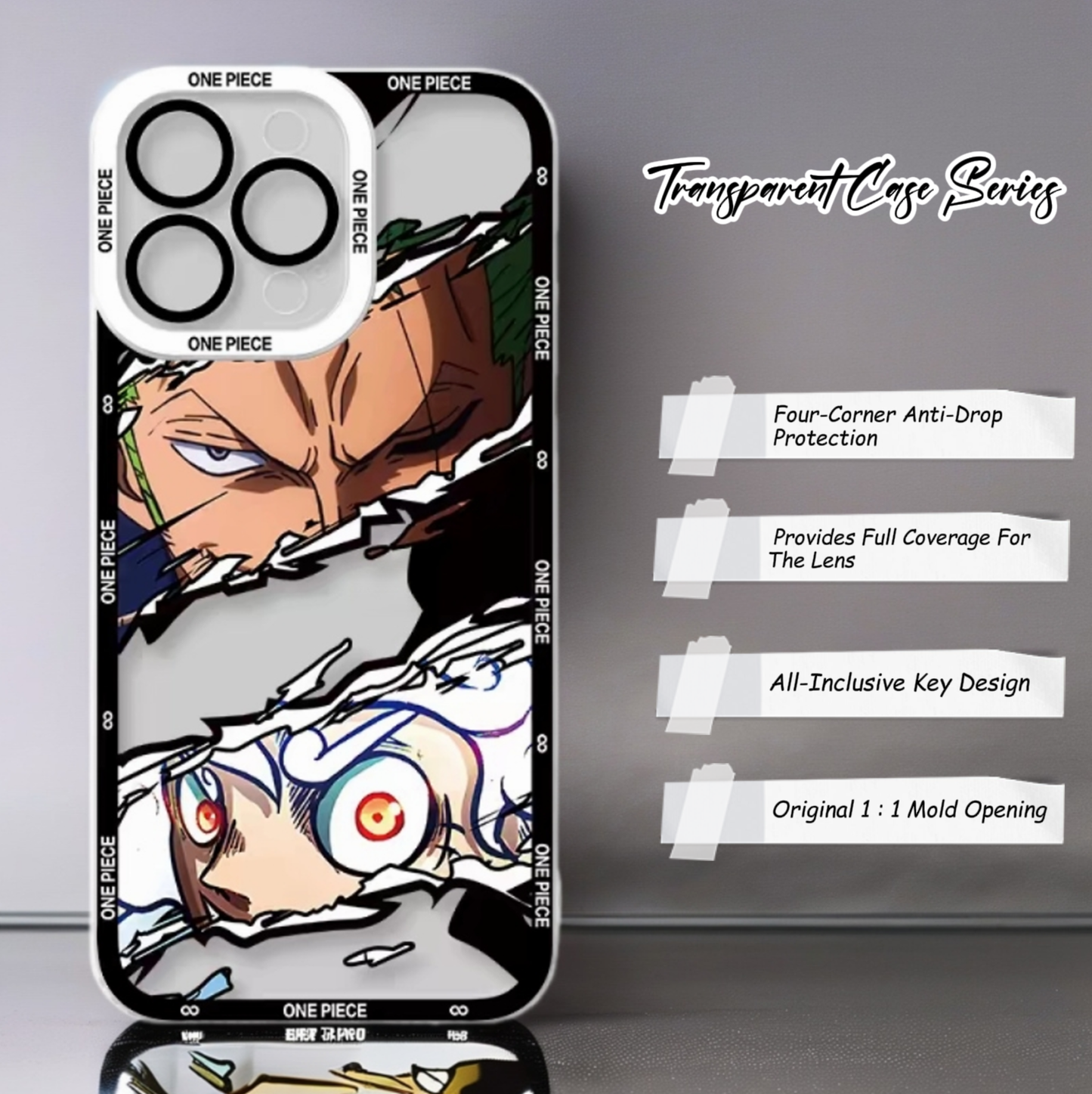 Luffy/Zoro iPhone silicone crash-resistant phone case