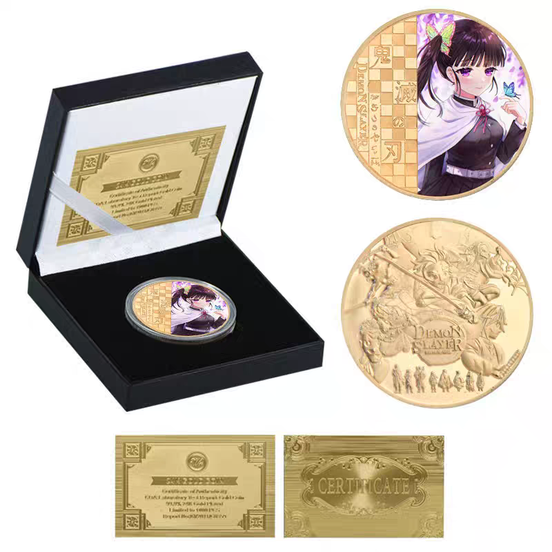 Demon Slayerr Tanjirou 24K Gold Plated Official Bank Coins - Limited Edition Commemorative Collection