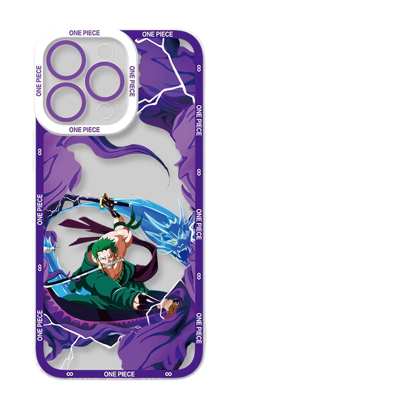 Luffy/Zoro Intense Combat iPhone silicone crash-resistant phone case