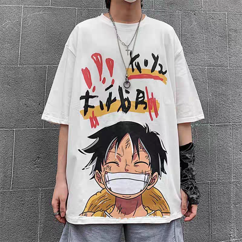 Luffy/Ace/Zoro/Nami/Chopper Couple T - Shirts - Summer Short Sleeve, Cool Anime Prints, Unisex Fit