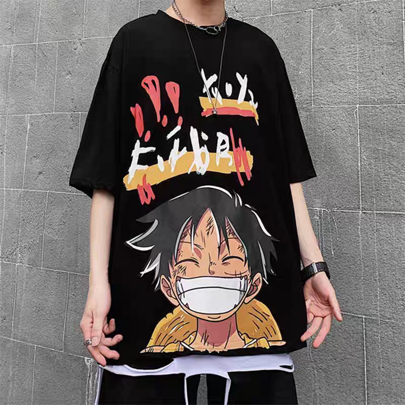 Luffy/Ace/Zoro/Nami/Chopper Couple T - Shirts - Summer Short Sleeve, Cool Anime Prints, Unisex Fit