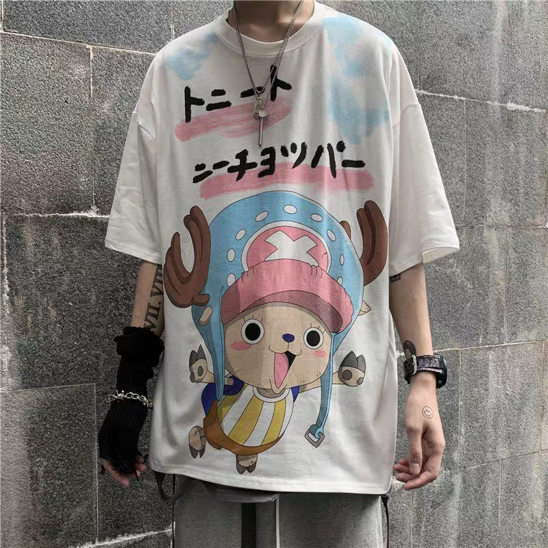Luffy/Ace/Zoro/Nami/Chopper Couple T - Shirts - Summer Short Sleeve, Cool Anime Prints, Unisex Fit
