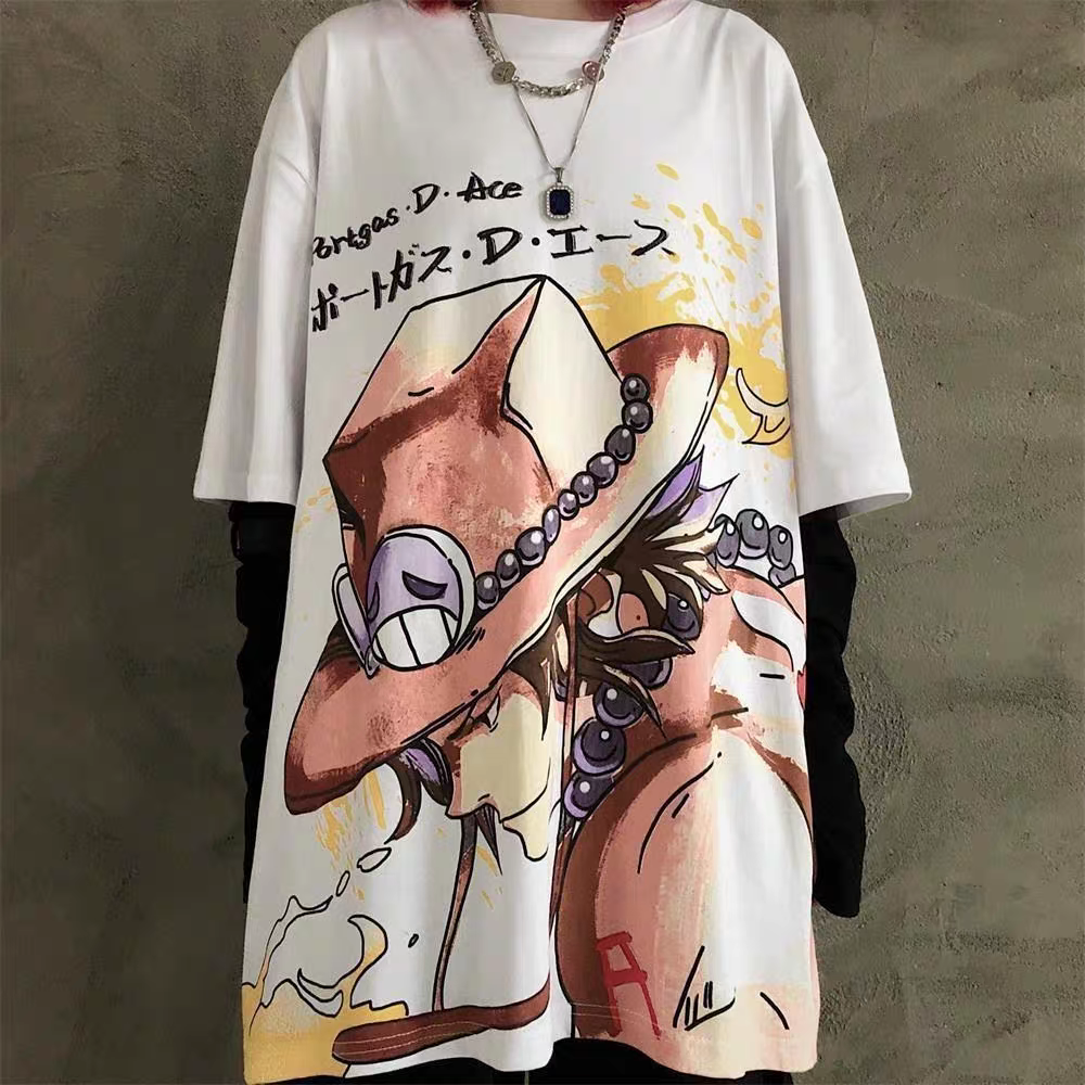 Luffy/Ace/Zoro/Nami/Chopper Couple T - Shirts - Summer Short Sleeve, Cool Anime Prints, Unisex Fit