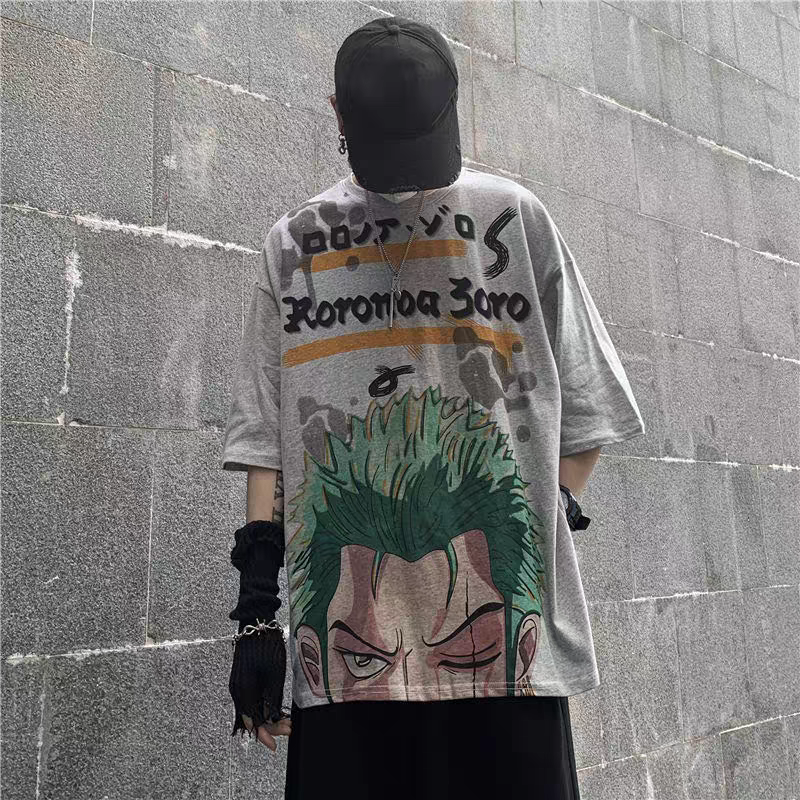 Luffy/Ace/Zoro/Nami/Chopper Couple T - Shirts - Summer Short Sleeve, Cool Anime Prints, Unisex Fit