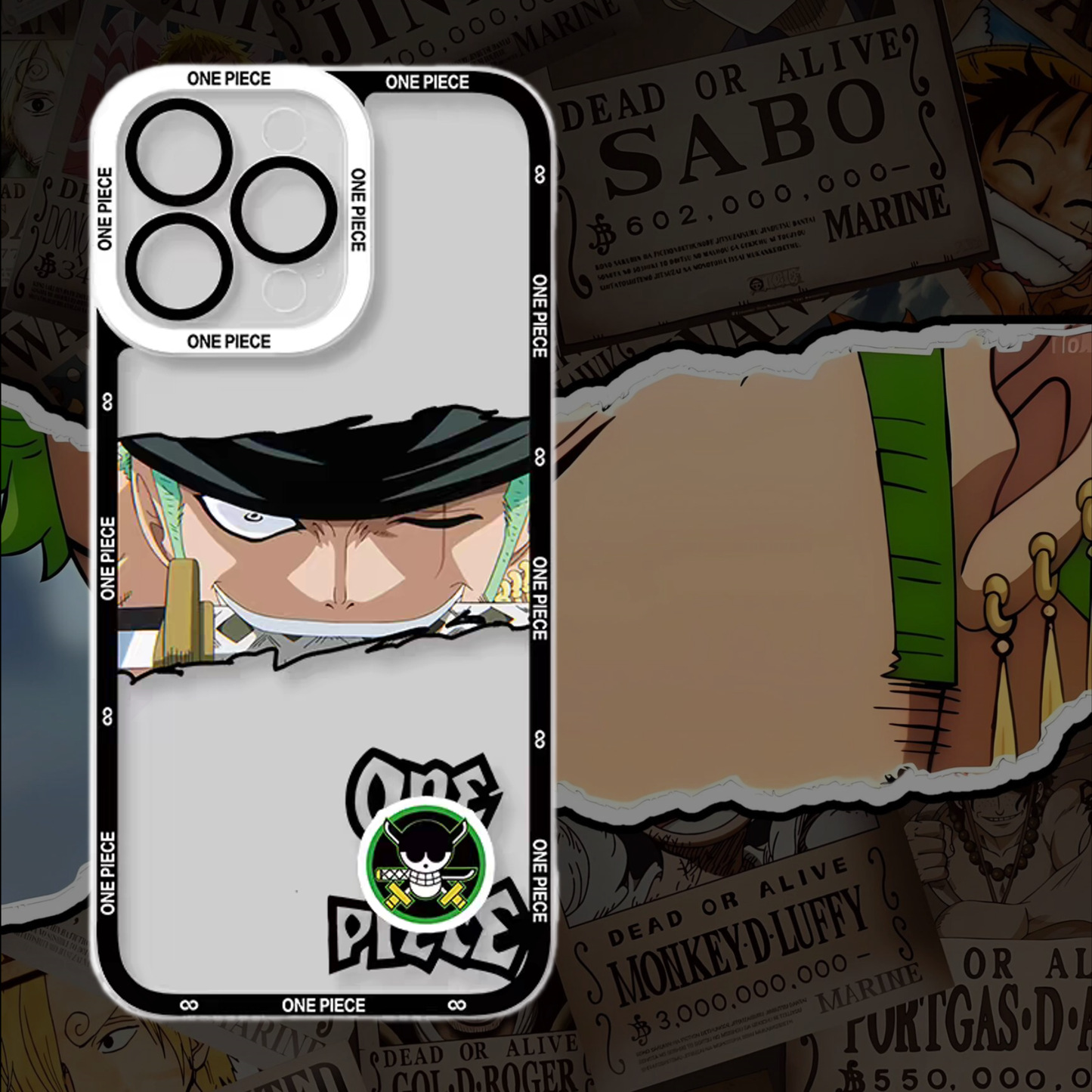 Luffy/Zoro iPhone silicone crash-resistant phone case