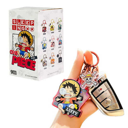 One Piecee 12 - Character Cute Cartoon Keychain Blind Box Set - Collectible Anime Charms Bundle
