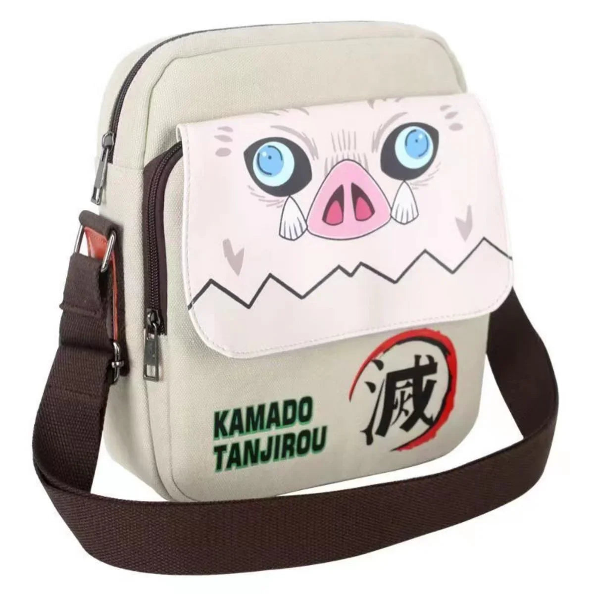 Demon Slayer Kamado Tanjirou Anime Satchel - Cartoon Character Design, Durable Bag