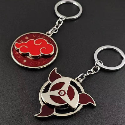 Narutoo Sharingan Rotatable Keychain - Spinning Eye Design Accessory with Detachable Charm