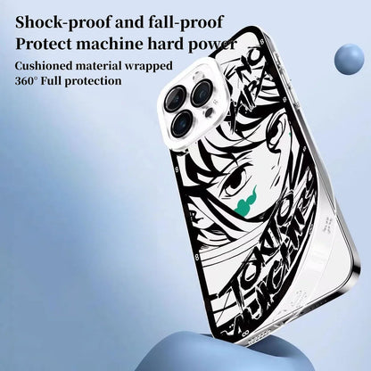 Demon Slayerr Transparent Silicone Case - Tanjirou/Mitsuri/Muichirou Design, Shockproof & Scratch - Resistant for iPhone