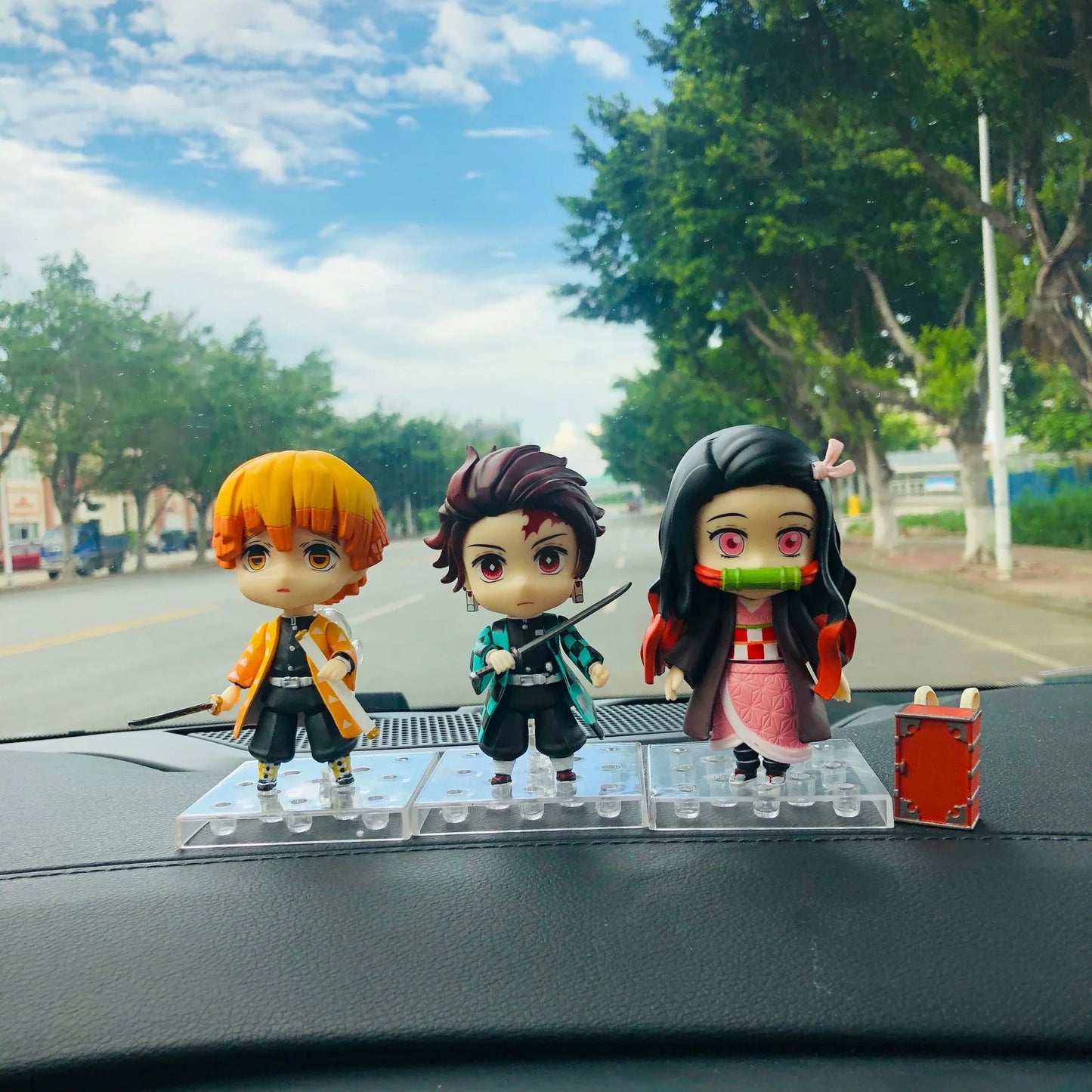 Demon Slayerr Kamado Tanjirou 3 - Pose Car Dashboard Figures - Sitting/Sleeping/Standing Anime Decor