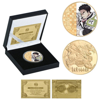 Demon Slayerr Tanjirou 24K Gold Plated Official Bank Coins - Limited Edition Commemorative Collection