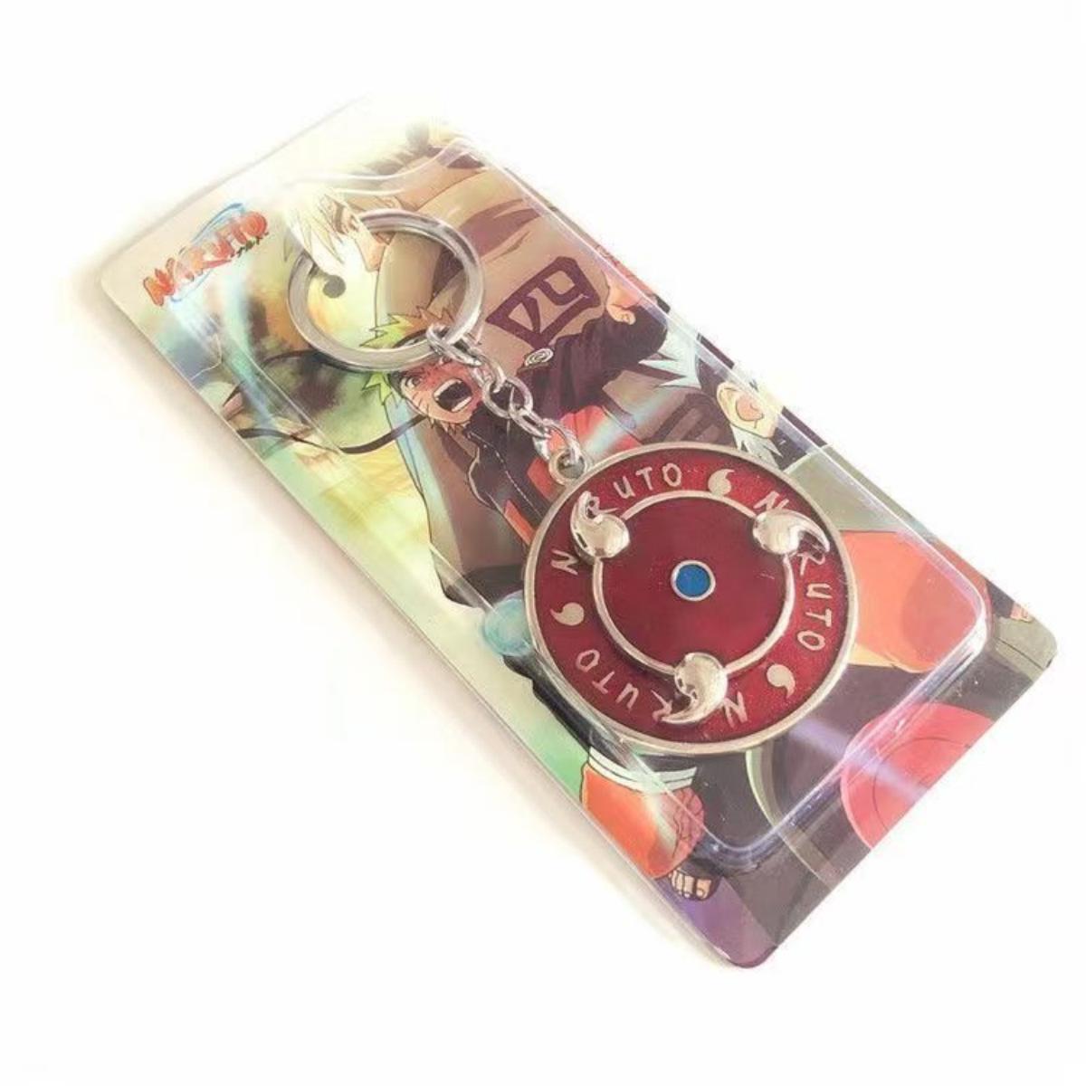 Narutoo Sharingan Rotatable Keychain - Spinning Eye Design Accessory with Detachable Charm
