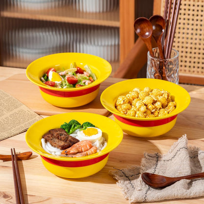 Luffy/Ace/Sabo Straw Hat Bowl - Cute Anime Logo Design, Fun Cartoon Tableware