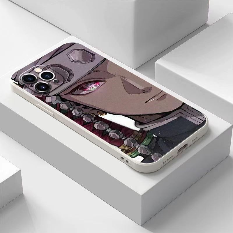 Demon Slayerr Transparent Silicone Case - Kyoujurou/Sanemi/Muichirou Design, Shockproof & Scratch - Resistant for iPhone