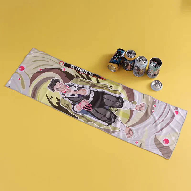 Demon Slayer Kamado Tanjirou Towel Blind Box - Cooling Quick-Dry Sports Towel, Chill Sweat Gift