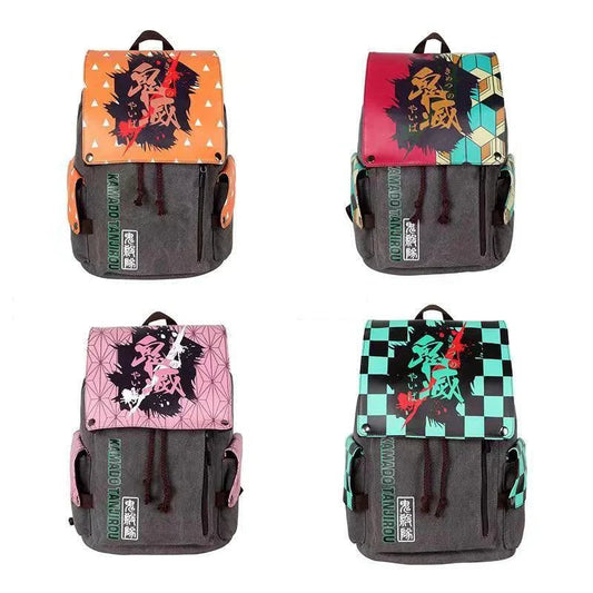 Demon Slayerr Tanjirou/Nezuko/Zenitsu/Giyuu Sturdy Oversized Backpack - High - Capacity Anime Travel Bag