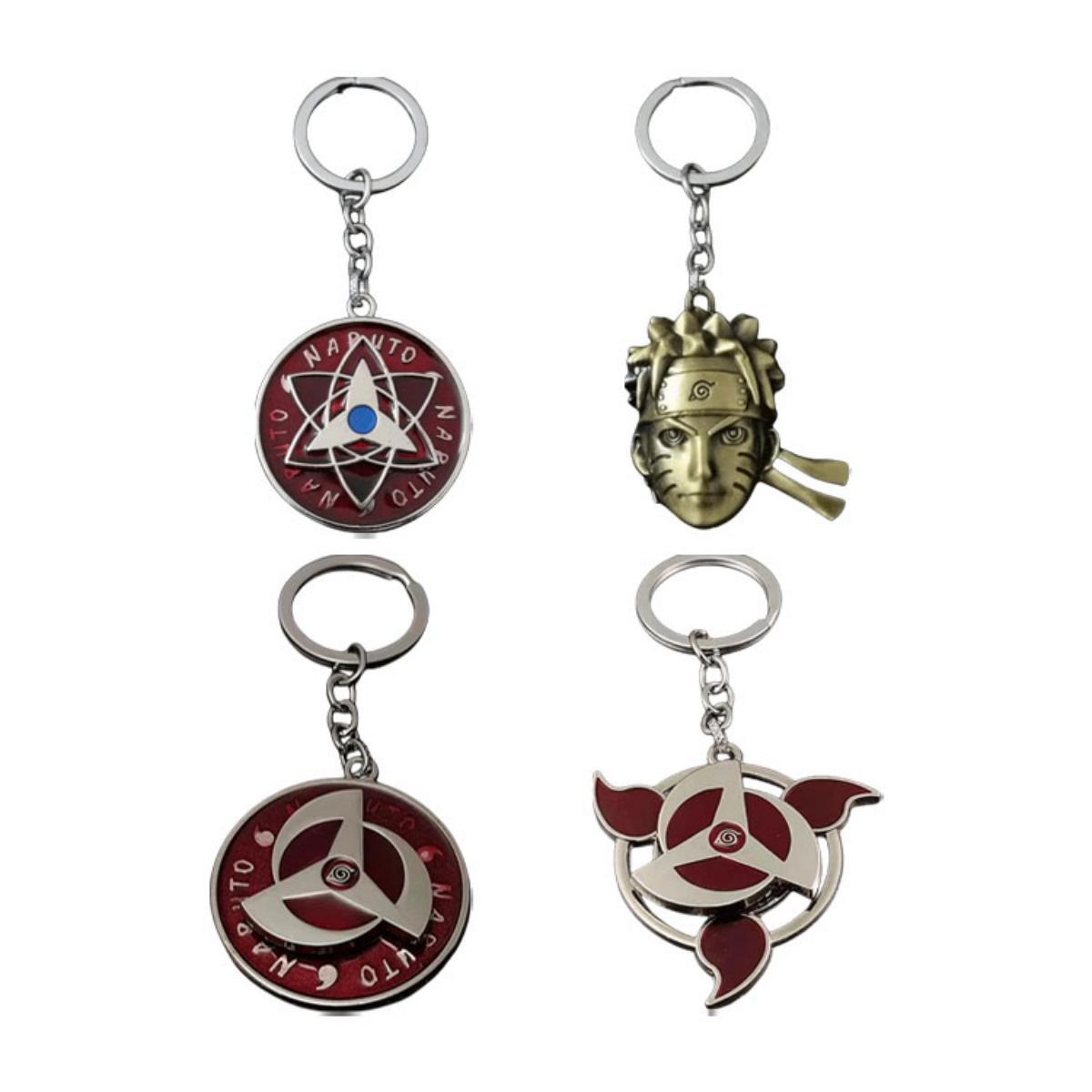 Narutoo Sharingan Rotatable Keychain - Spinning Eye Design Accessory with Detachable Charm