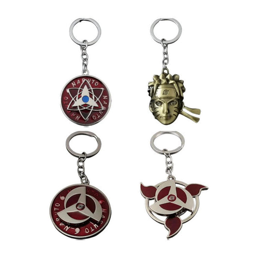 Narutoo Sharingan Rotatable Keychain - Spinning Eye Design Accessory with Detachable Charm