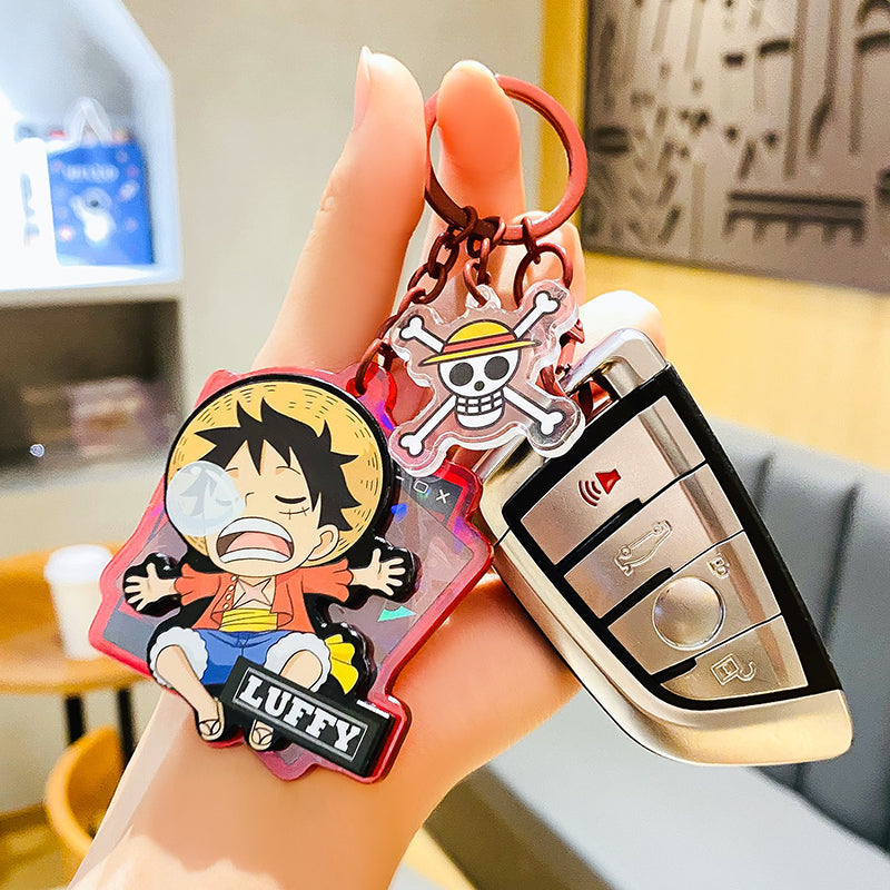 One Piecee 12 - Character Cute Cartoon Keychain Blind Box Set - Collectible Anime Charms Bundle